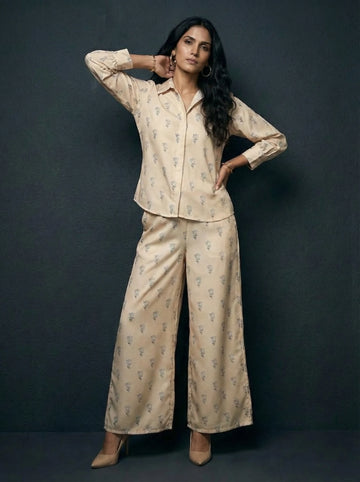 Ivory Block Print Co-ord Set