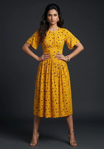 Peetika Printed Midi Dress