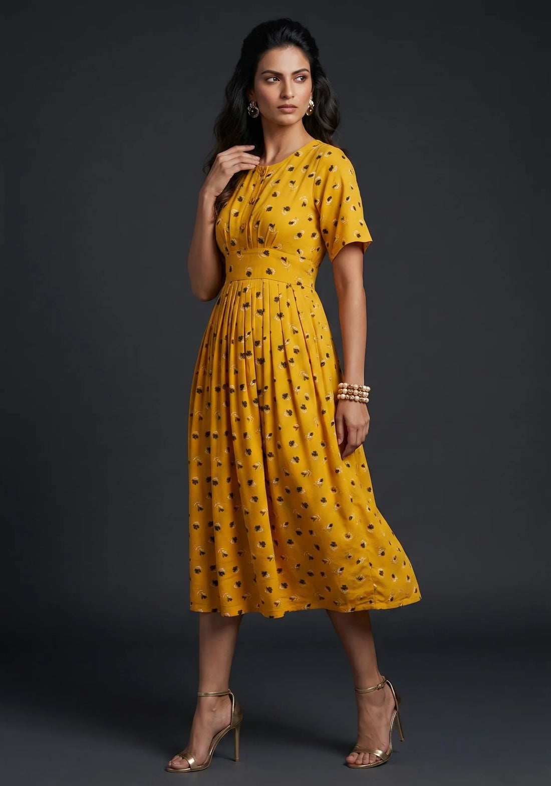 Peetika Printed Midi Dress