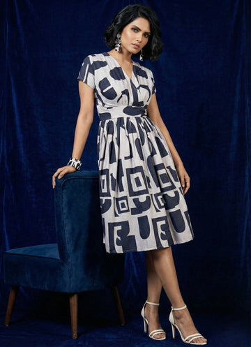 Modern Muse Geometric Dress- 52622D