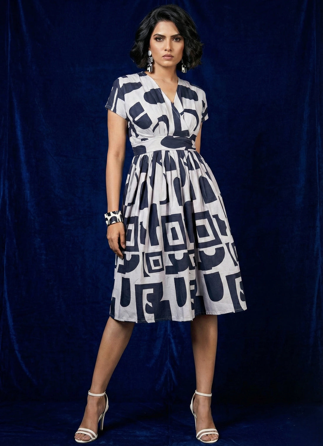 Modern Muse Geometric Dress- 52622D