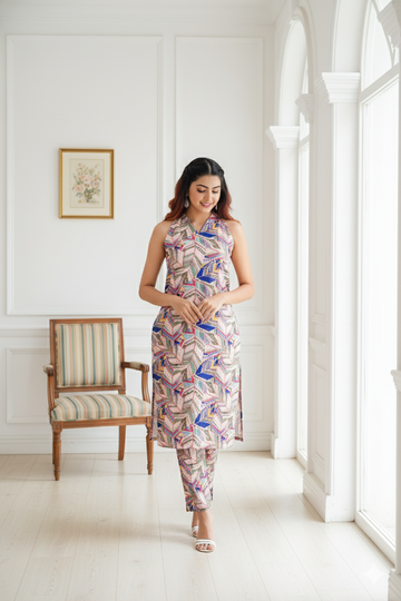 Baby Pink Kurti with Pant Set- 52628KP