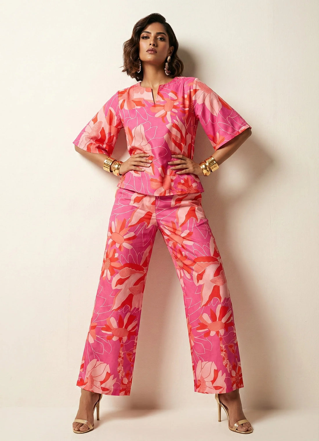 Glam Yellow Blossom Co-Ord Set