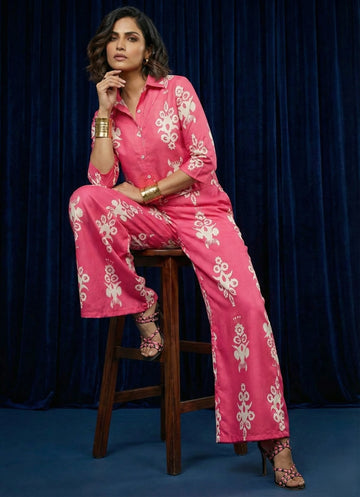 Magenta Motif Co-Ord Set- 52641C