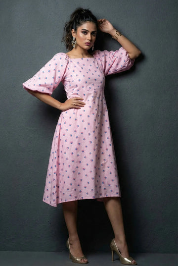 Blush Grace Motif Dress- 52646D