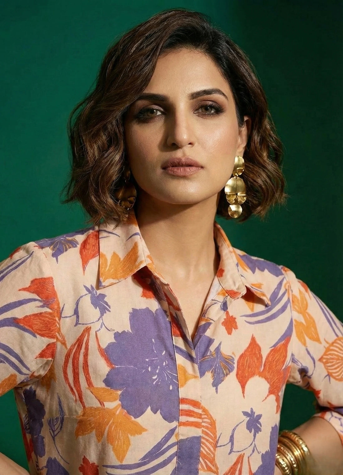 Almond Floral Palazzo Set- 52652C