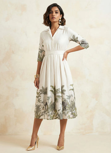 Pearl White Royal Dress- 52673D