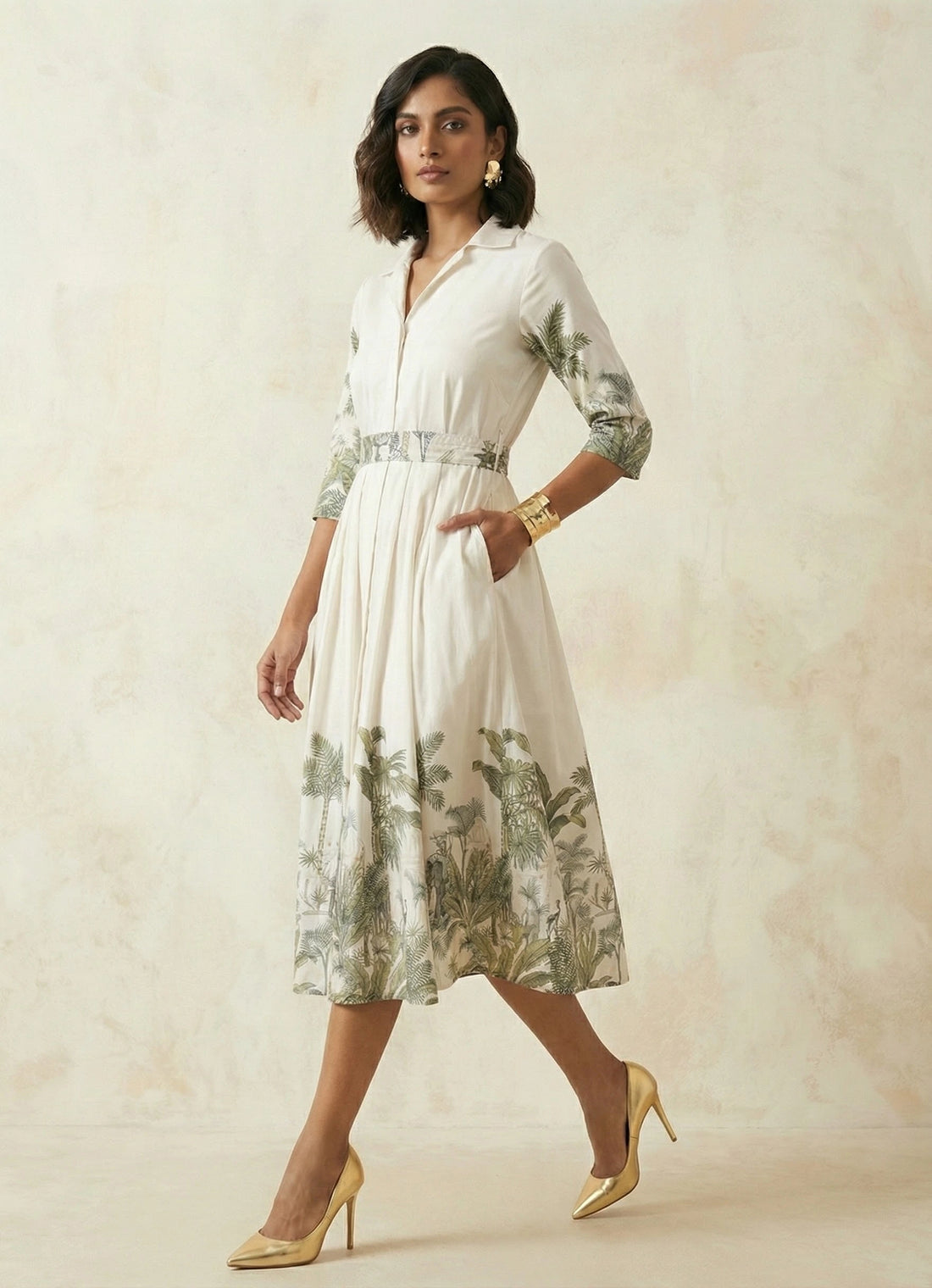 Pearl White Royal Dress- 52673D