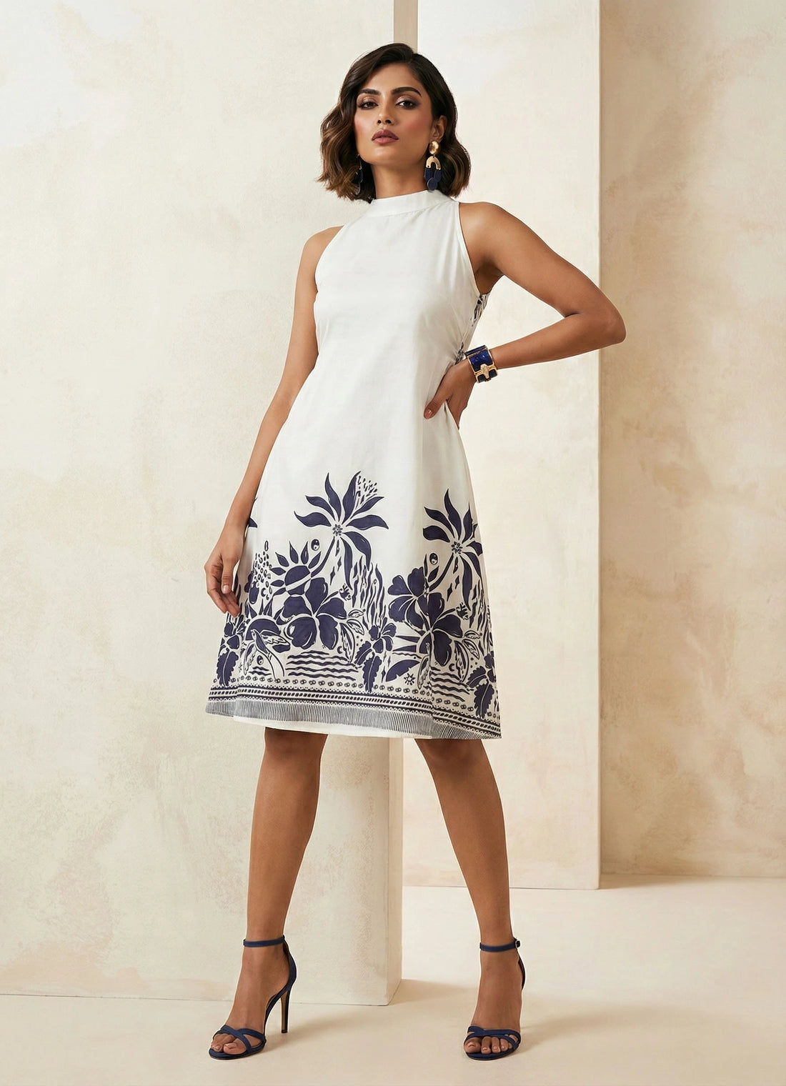 Floral Grace Midi Dress- 52675D