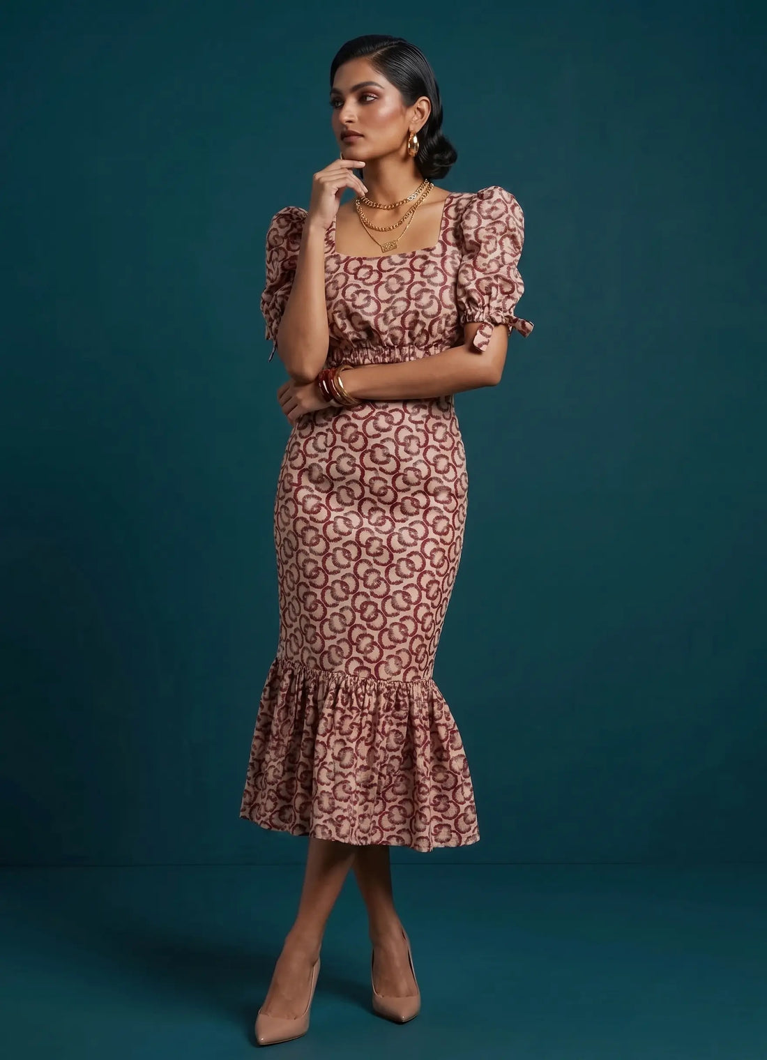 Coral Charm Print Co-ord Set