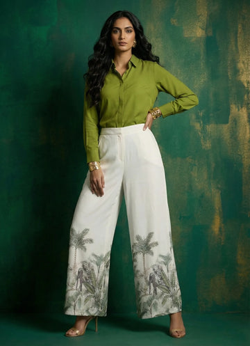 Forest Harmony Shirt & Palazzo Set - 52692C