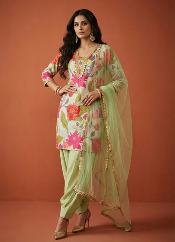 Spring Blossom Kurti & Pant Set- 52697KS