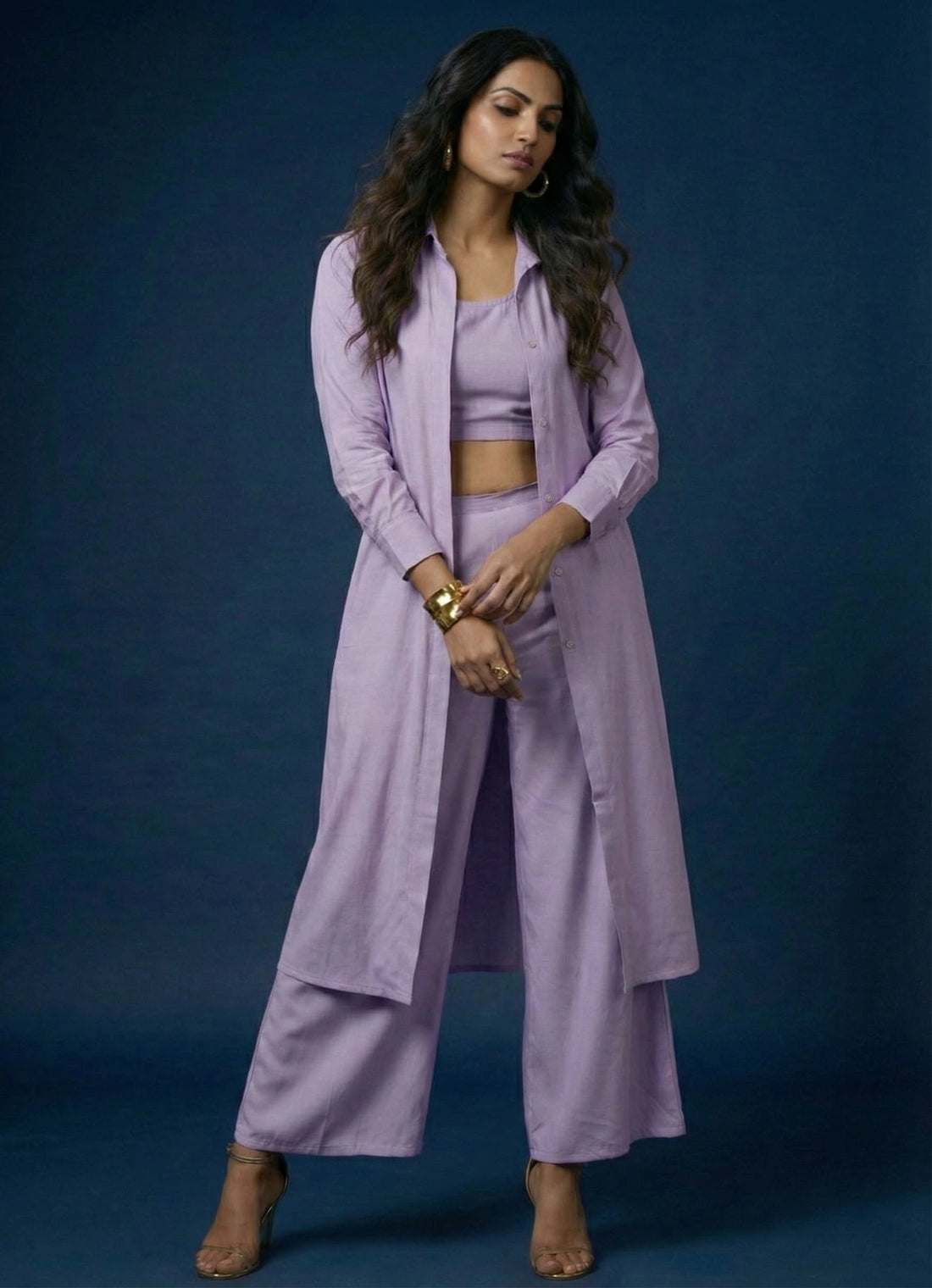 Lavender Three-Piece Co-ord Set- 52699C