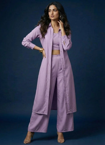 Lavender Three-Piece Co-ord Set- 52699C