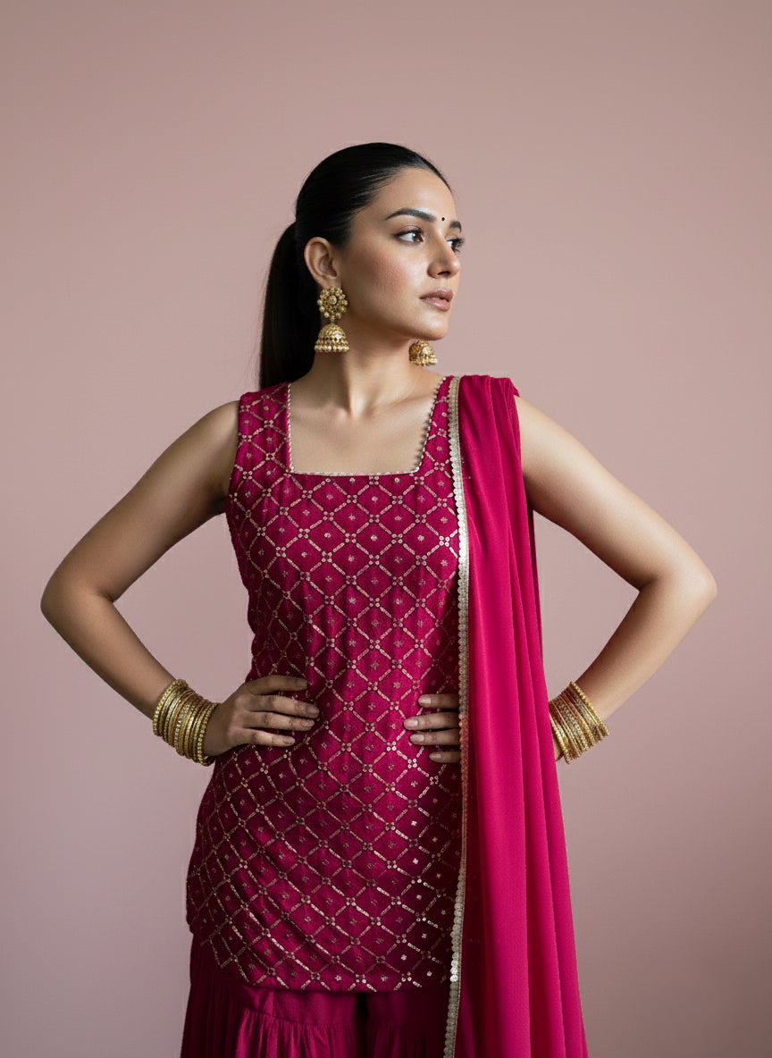 Rani Radiance Embroidered Kurti Set - 52719KS