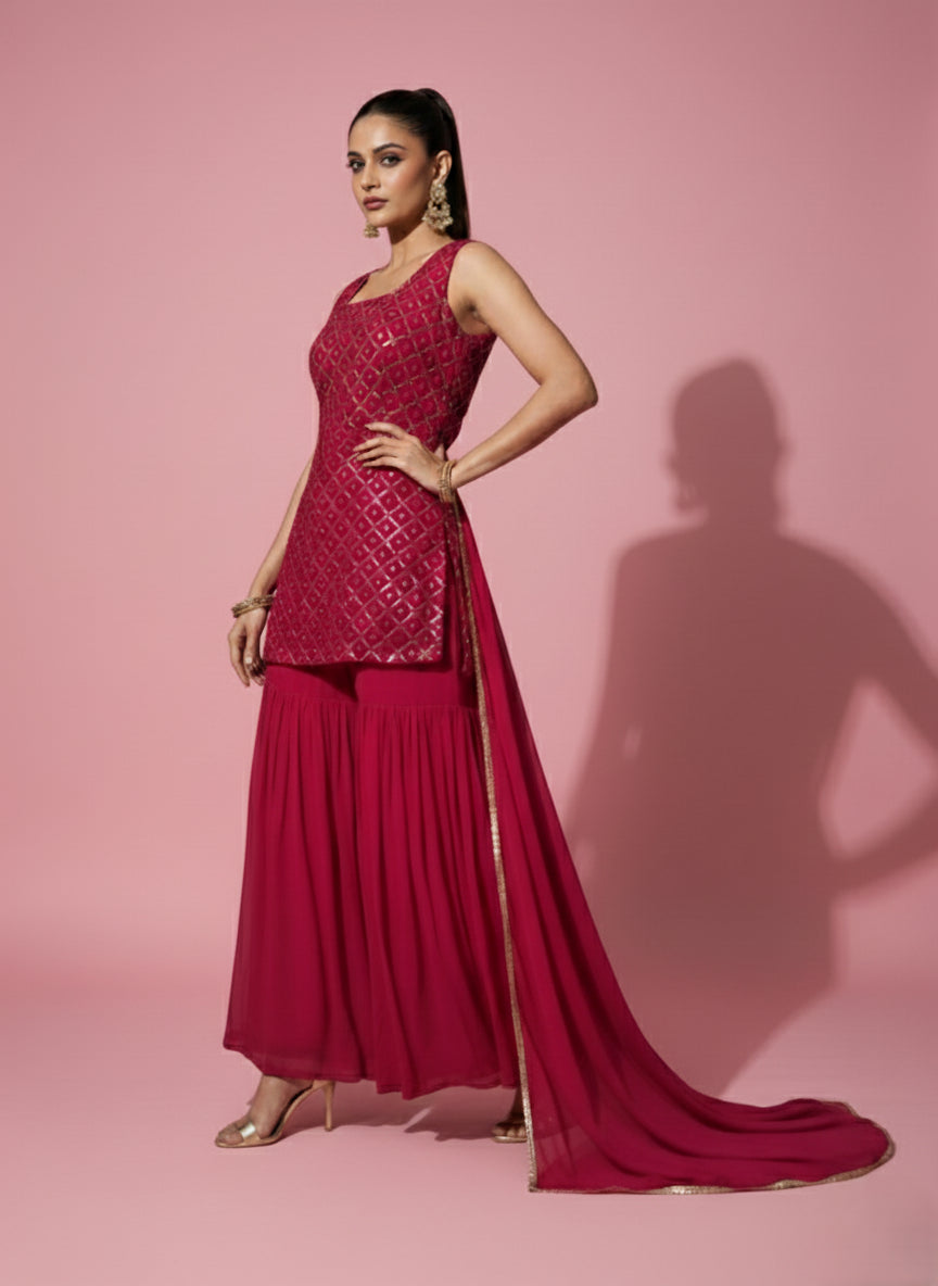 Rani Radiance Embroidered Kurti Set - 52719KS