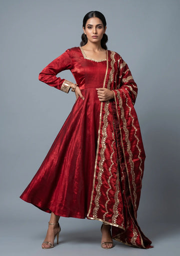 Revati Wine Suit Set