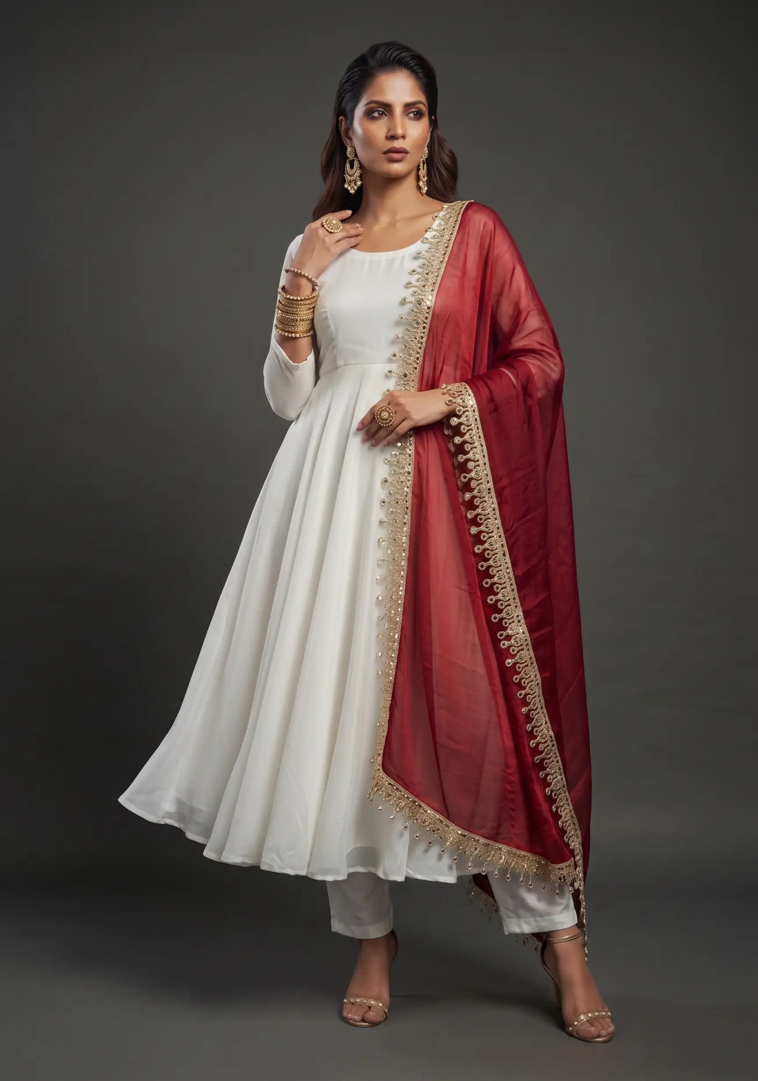 Pearl Radiance Anarkali Set