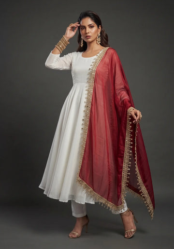 Pearl Radiance Anarkali Set