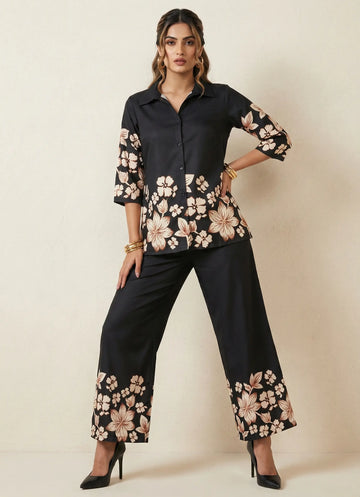 Black Floral Grace Set