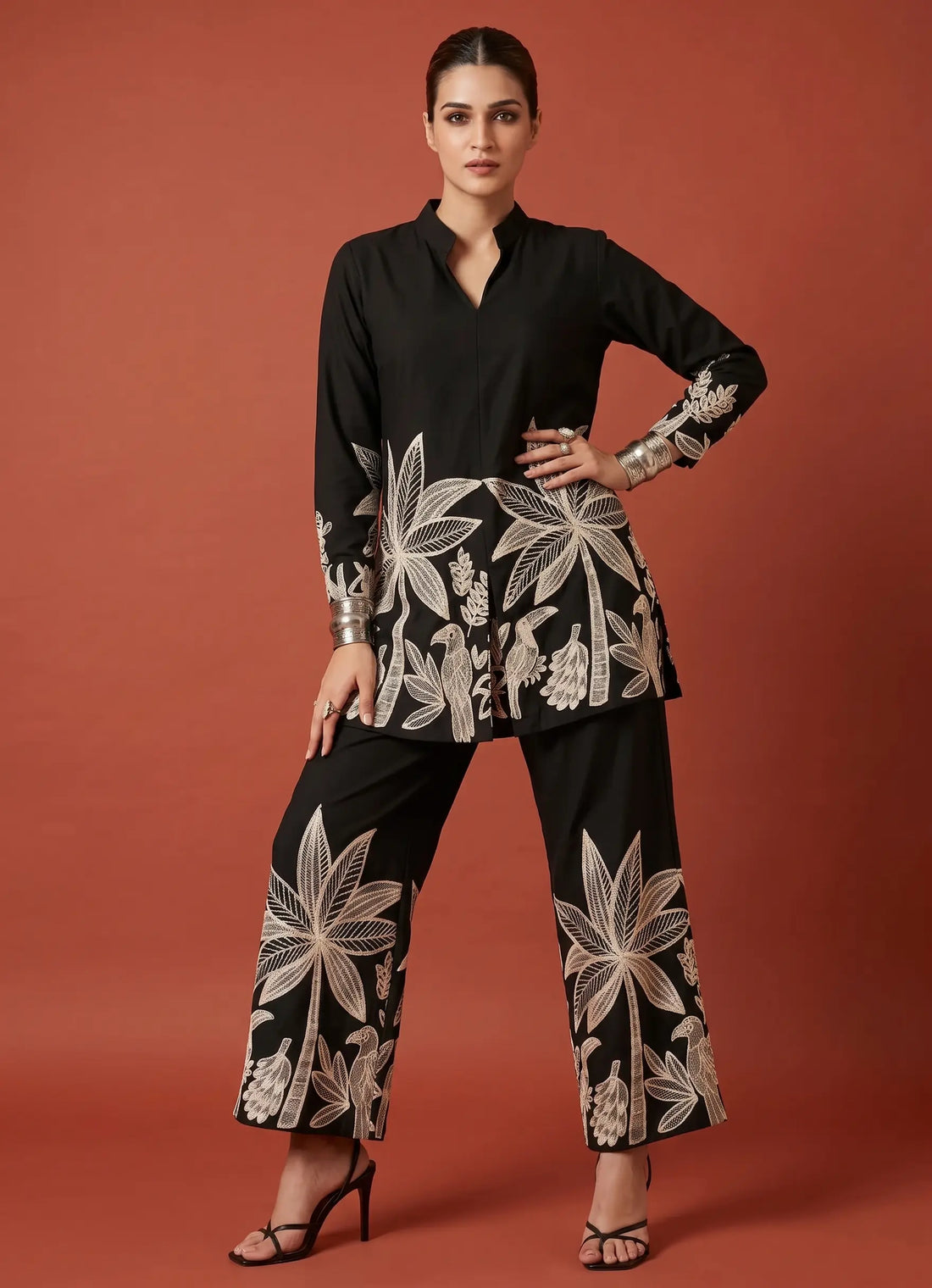 Midnight Bloom Floral Cord Set