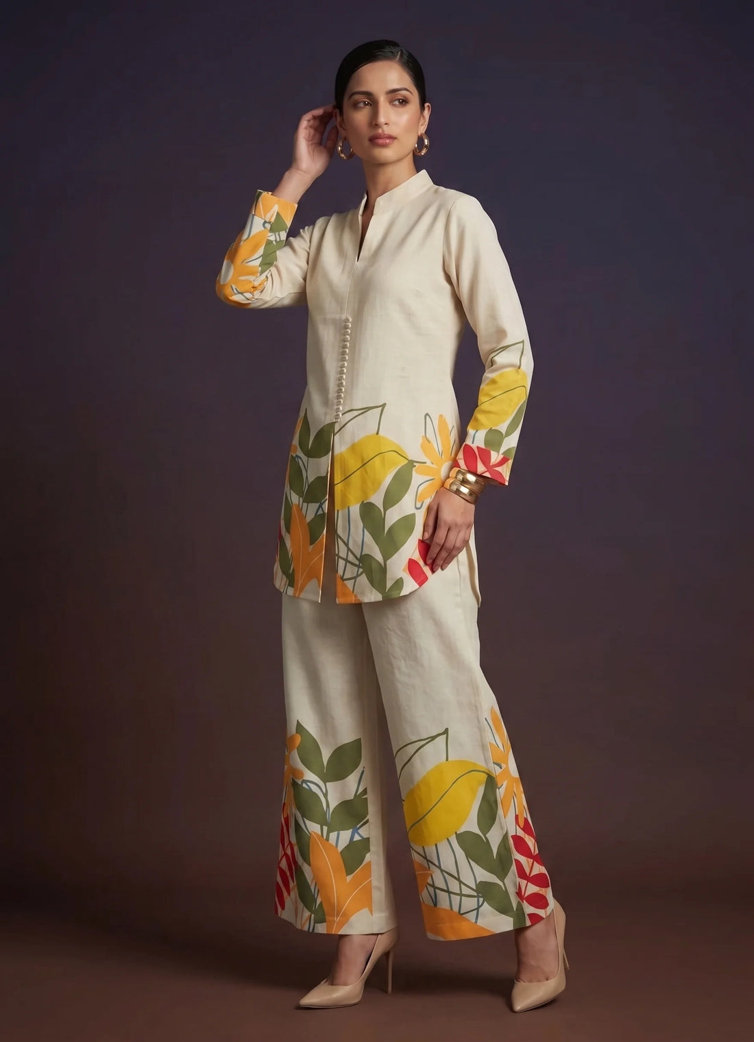 Off-White Floral Cordi Set