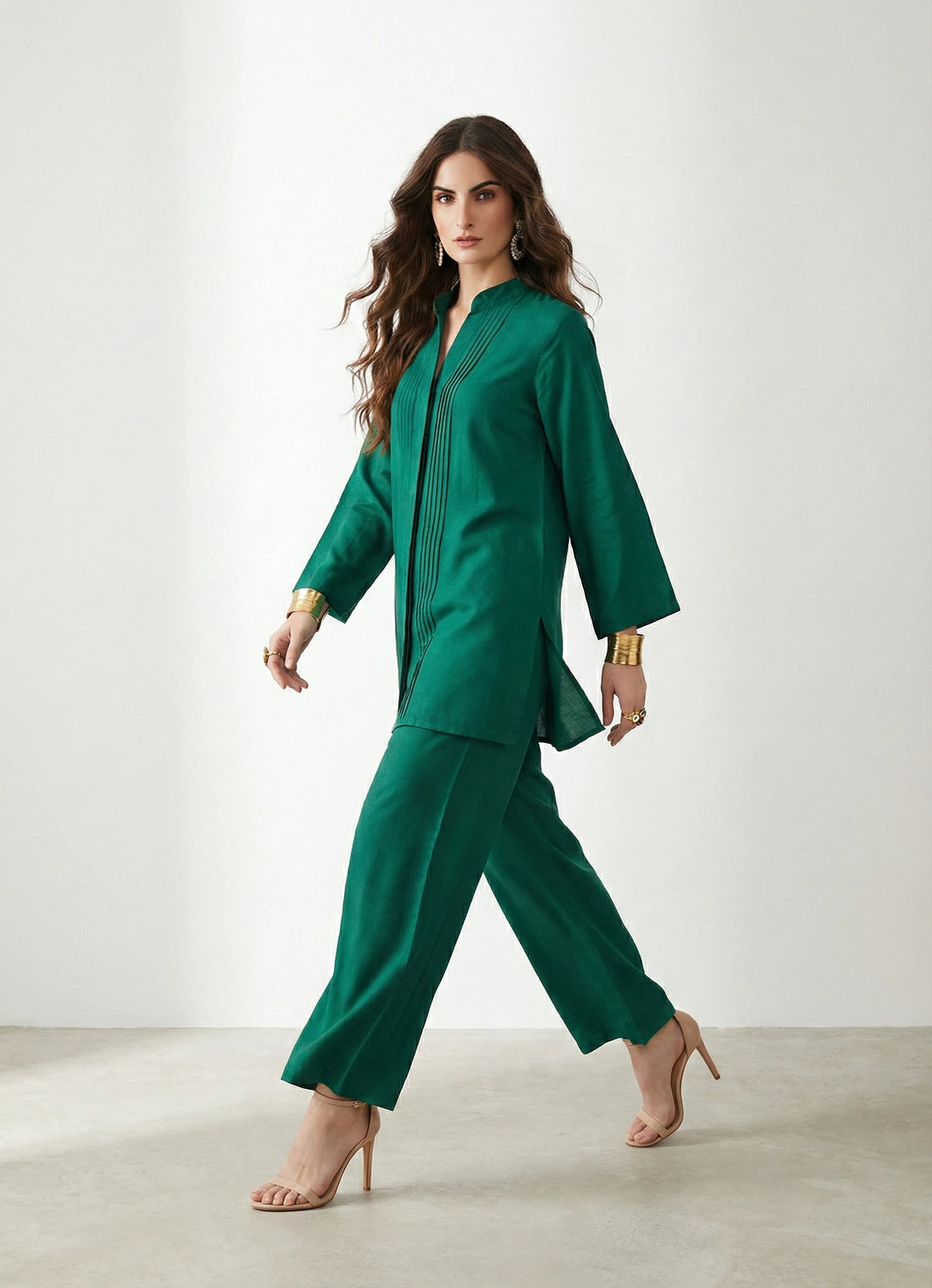 Emerald Grace Silk Co-Ord Set