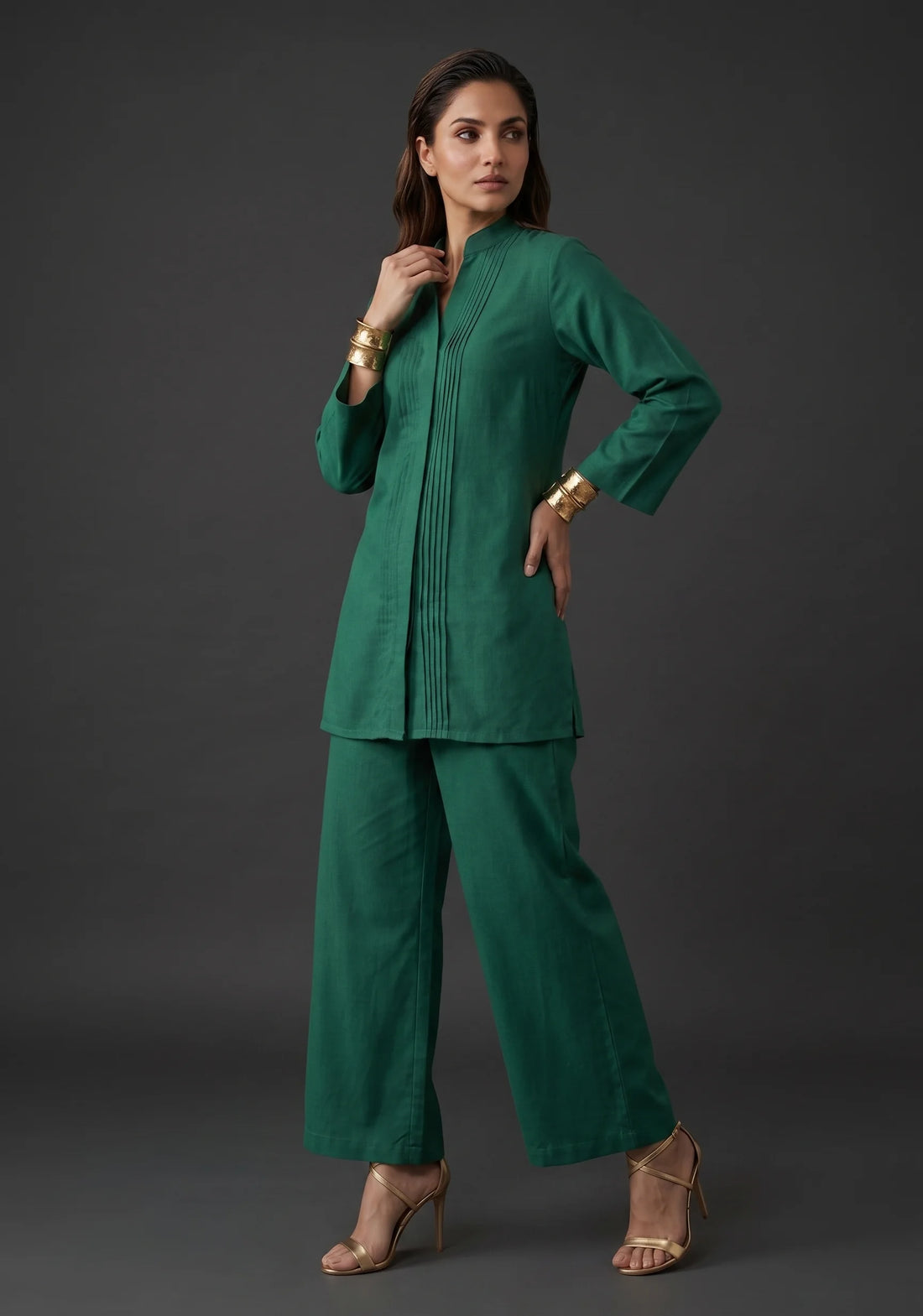 Emerald Grace Silk Co-Ord Set
