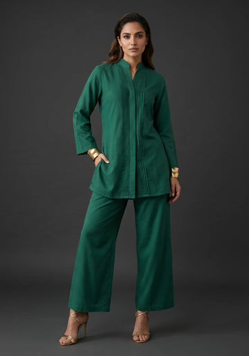 Emerald Grace Silk Co-Ord Set