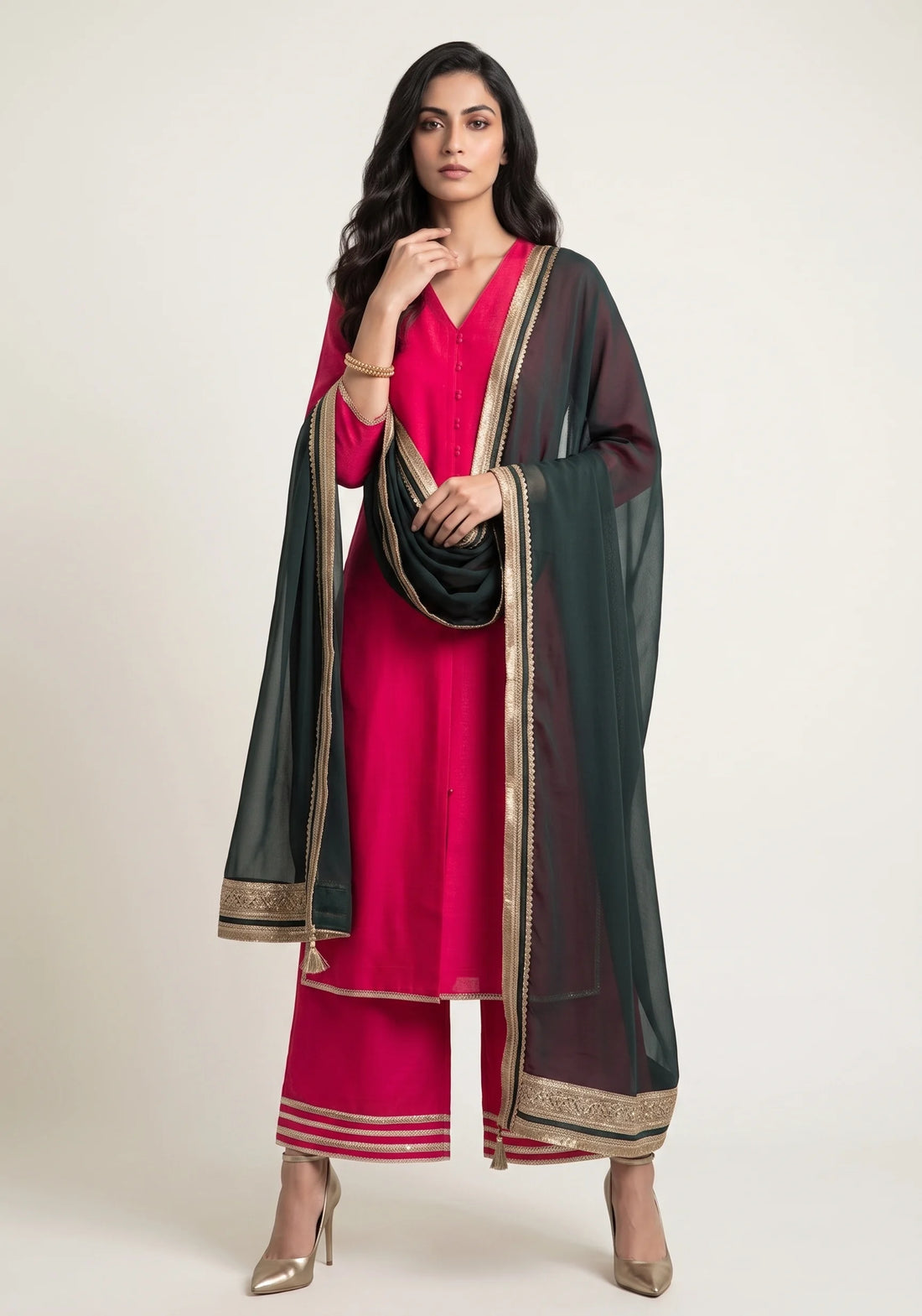 Fuchsia Grace Kurti Set
