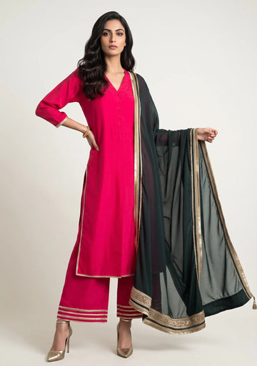 Fuchsia Grace Kurti Set