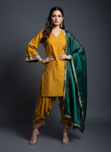 Mustard Noor Farshi Set