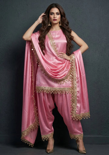 Blush Pink Luxe Kurti Set