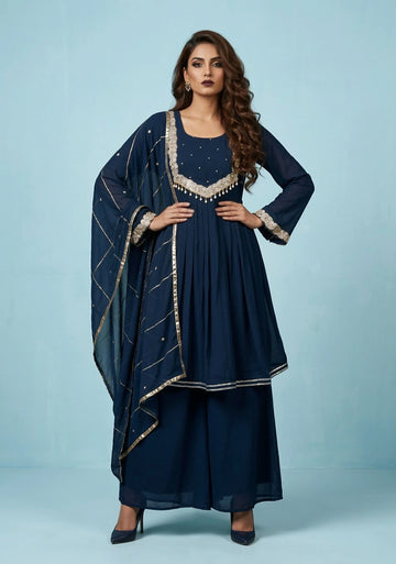 Midnight Royale Kurti Set