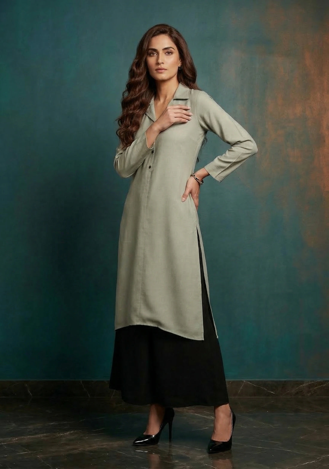 Urban Mist Grey Kurta Set
