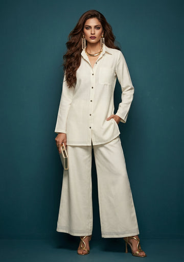 Ivory Ease Mull Cotton Co-ord Set