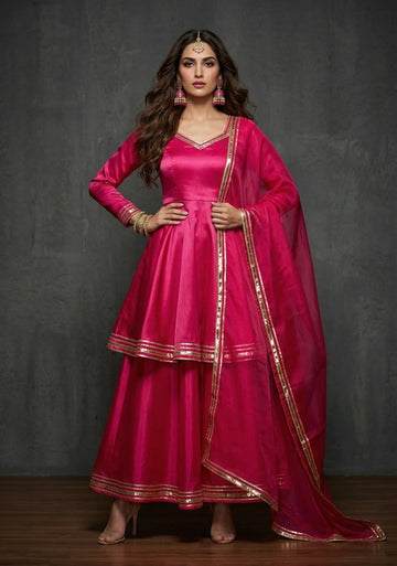 Noor Gota Peplum Palazzo Festive Set