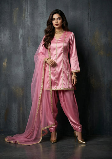 Gulnaar Gota A-Line Farshi Set