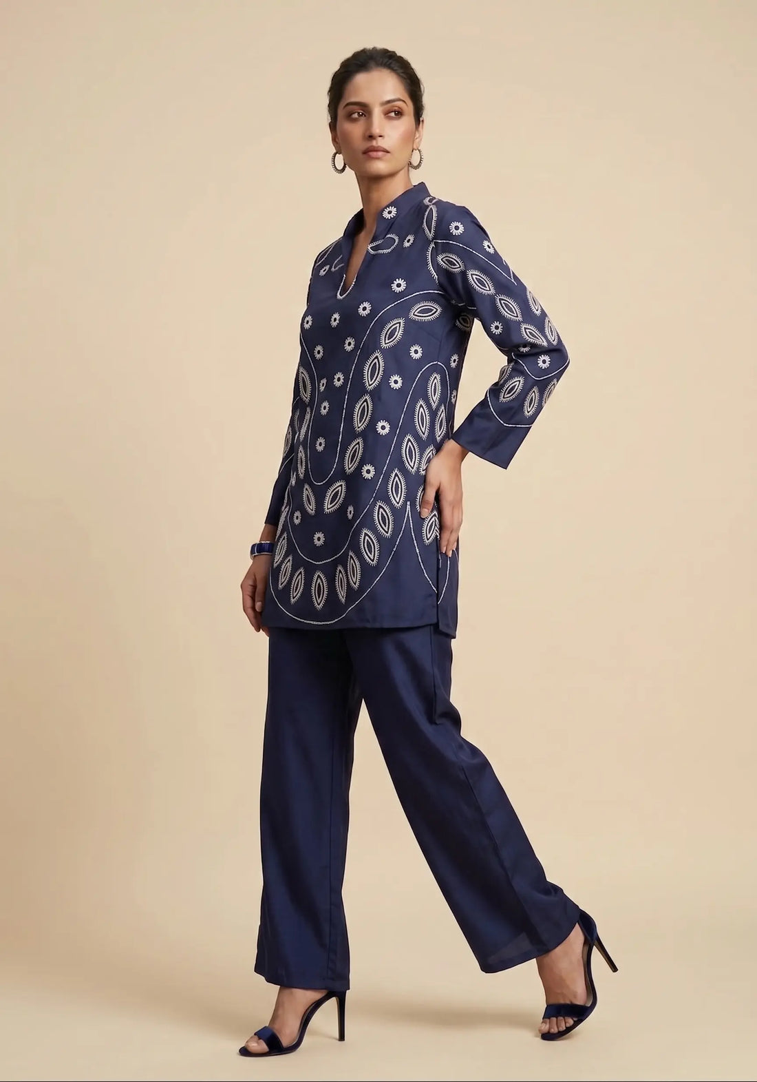 Indigo Motif Co-ord Set