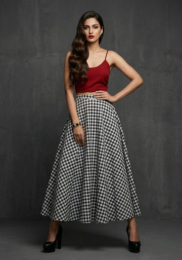 Checkmate Flair Skirt Set