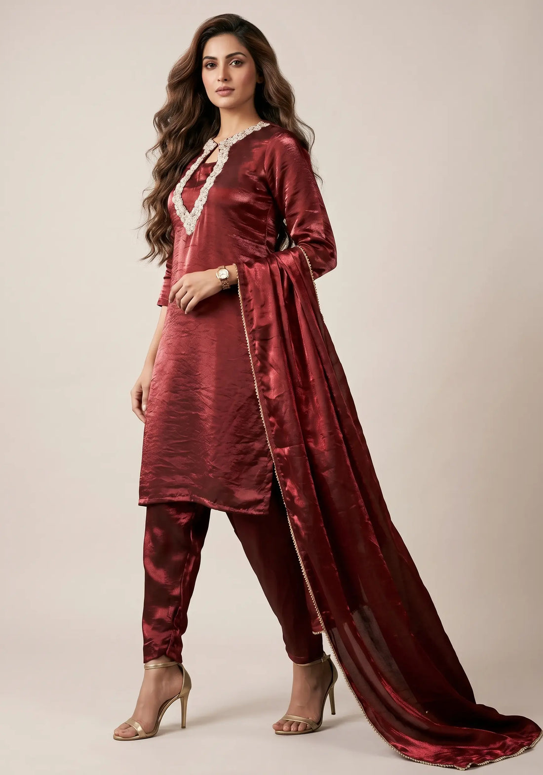 Regal Maroon Kurta Set