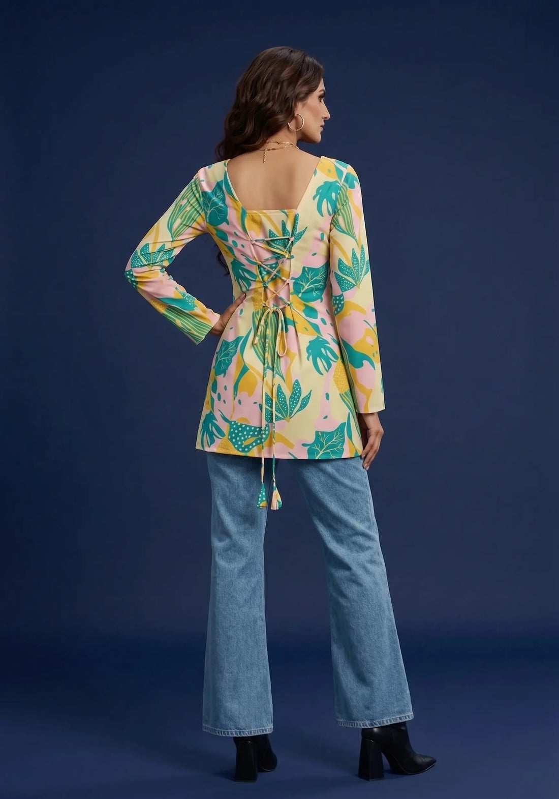 Tropical Muse Lace-Up Top