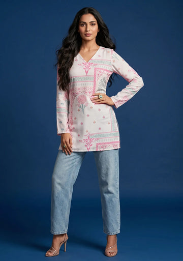Blossom Frame Lace-Up Top