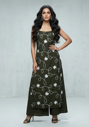 Noir Threadwork Kurta Set