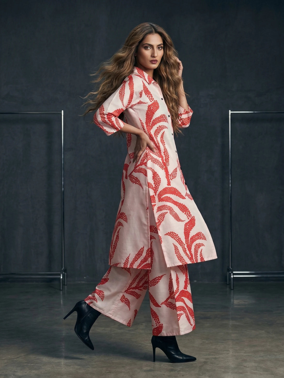 Coral Bloom Printed Co-Ord Set