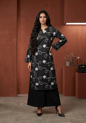 Midnight Whisper Embroidered Set