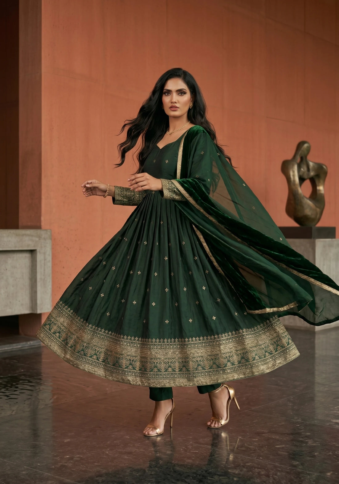 Emerald Noor Anarkali Set