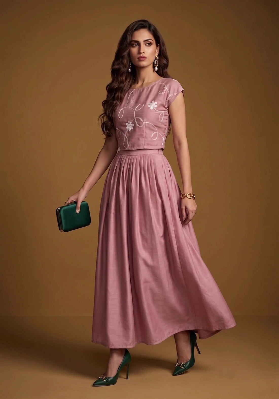 Blush Bloom Skirt Co-ord Set