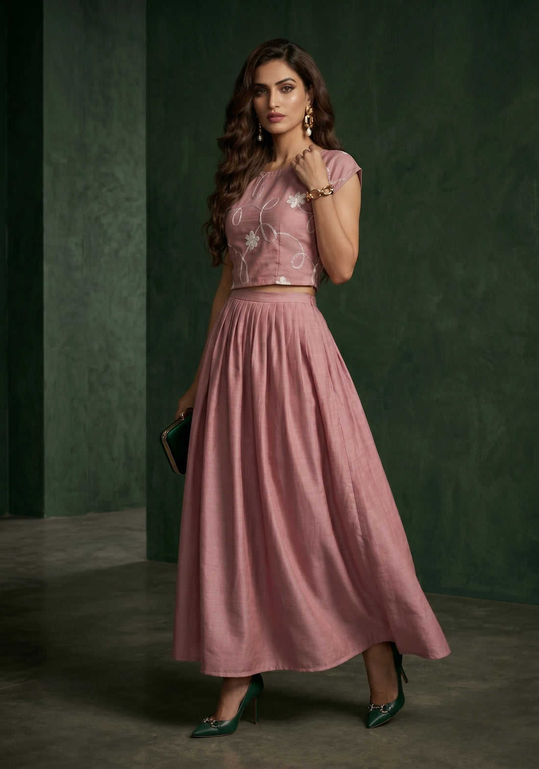 Blush Bloom Skirt Co-ord Set