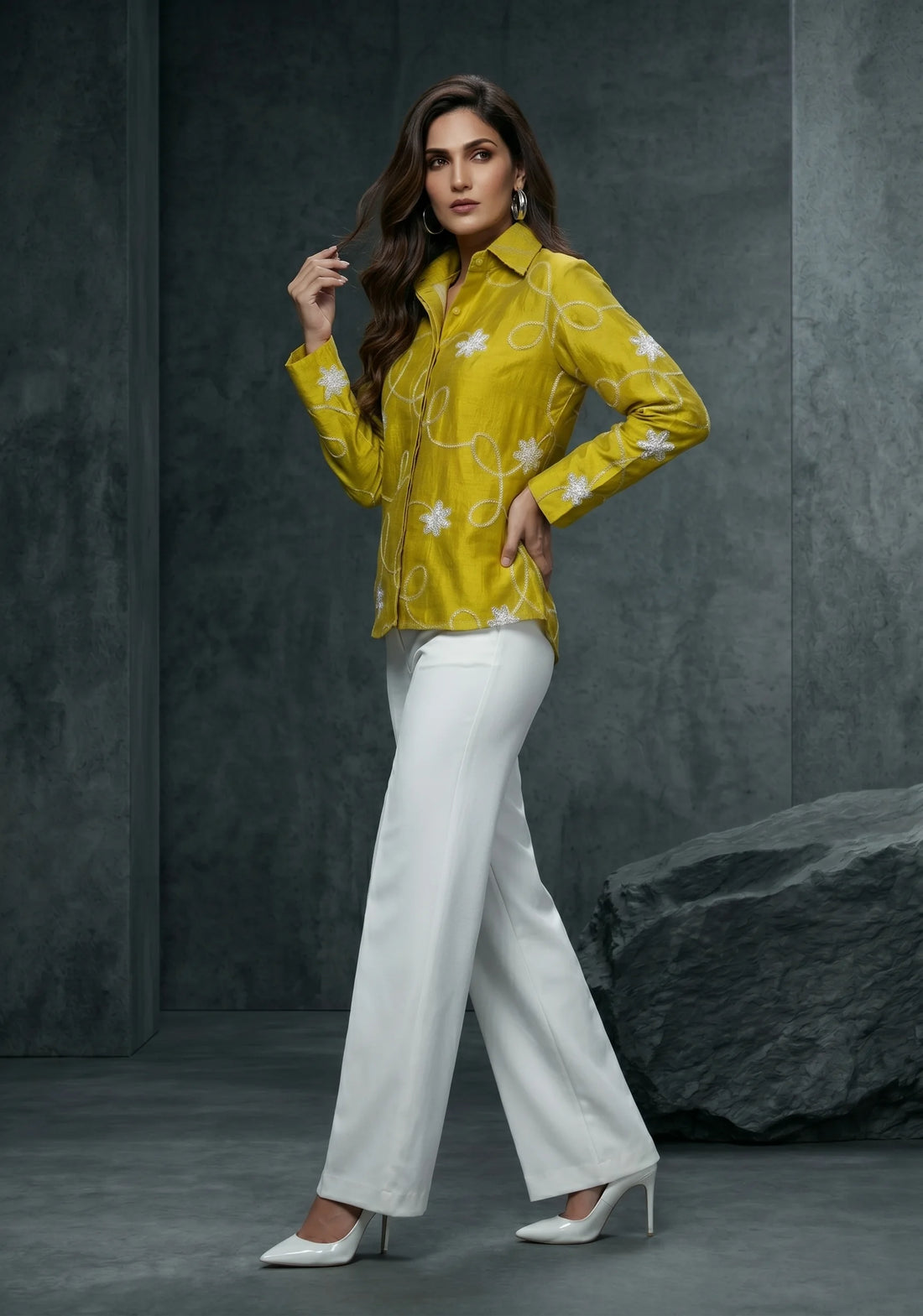 Lime Luxe Embroidered Co-ord Set